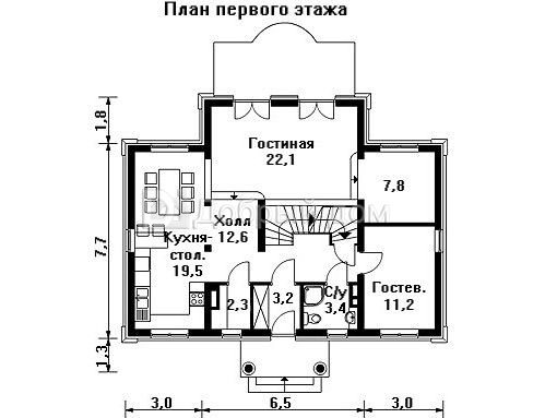 Проект трехэтажного дома AS-1035-2 из каркасных панелей с террасой и подвалом 1 этаж