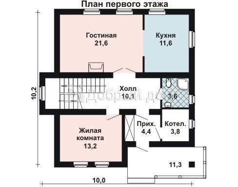 Планировка проекта Проект дома AS-1421 1 этаж