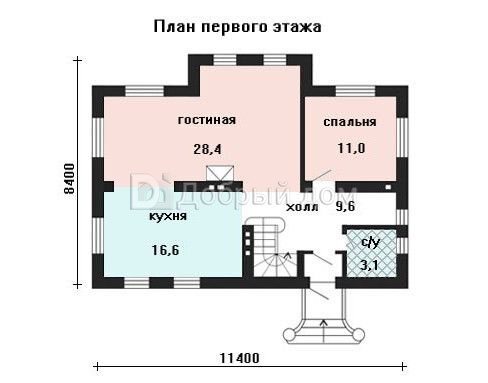 Планировка проекта Проект дома AS-1654F 1 этаж