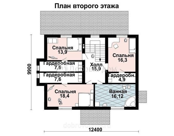 Планировка проекта Проект дома AS-2017 2 этаж