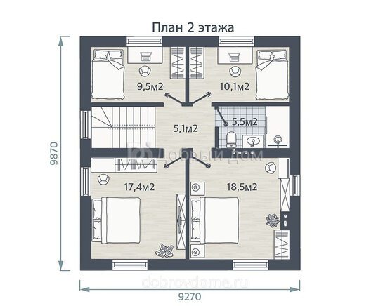 Планировка проекта Проект дома AS-2039 2 этаж