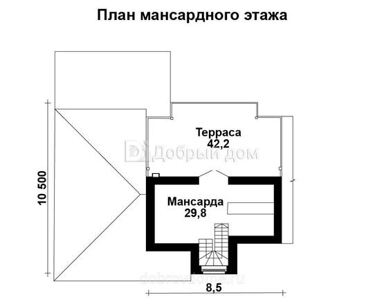 Планировка проекта Проект дома AS-2124 Мансарда
