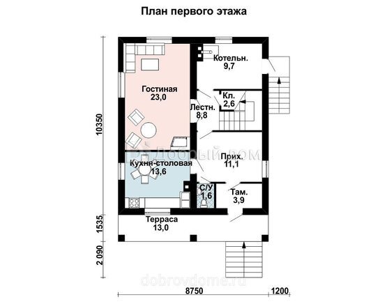 Планировка проекта Проект дома AS-2126-2F 1 этаж