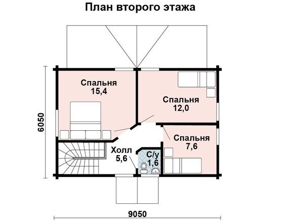 Планировка проекта Проект дома AS-2179 2 этаж