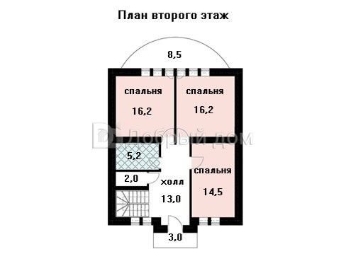 Планировка проекта Проект дома AS-274F 2 этаж