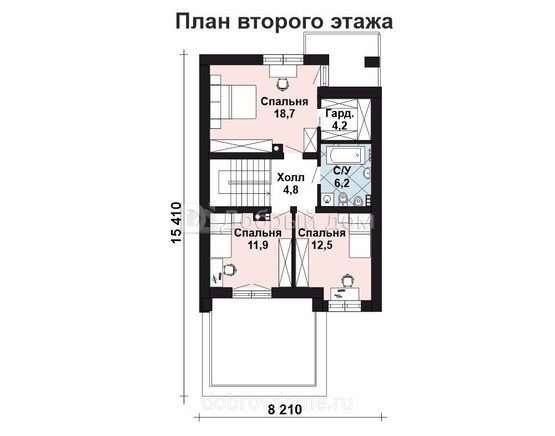 Планировка проекта Проект дома AS-2741 2 этаж 