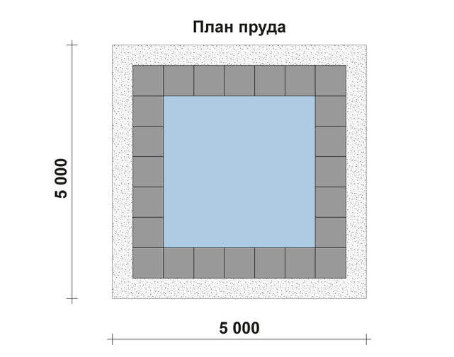 Готовый проект пруда AS-2900-3 1 этаж