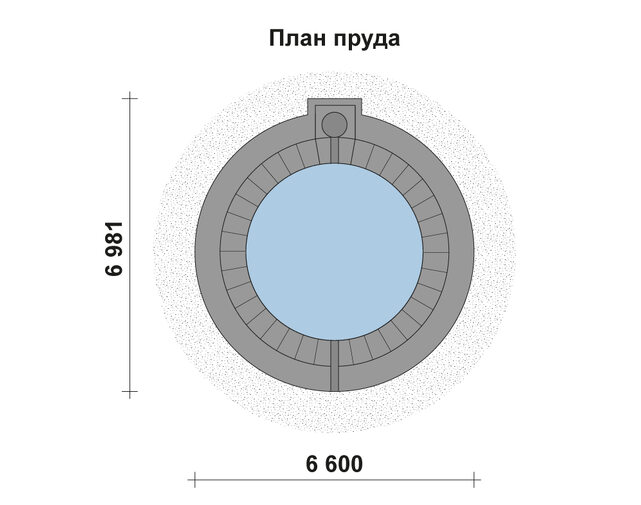 Готовый проект пруда AS-2900-9 1 этаж