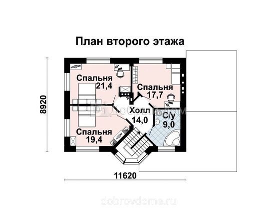 Планировка проекта Проект дома AS-293 2 этаж