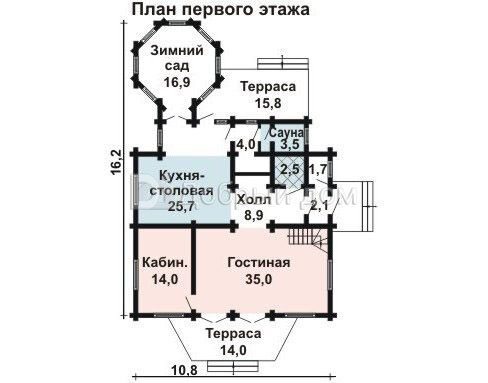 Планировка проекта Проект дома AS-461 1 этаж