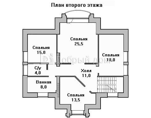 Планировка проекта Проект дома AS-465 2 этаж