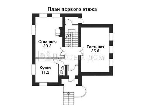 Планировка проекта Проект дома AS-477F 1 этаж