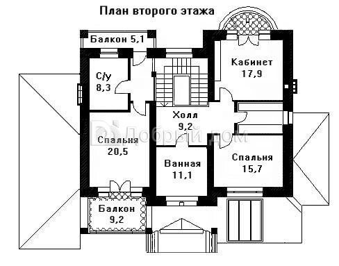 Планировка проекта Проект дома AS-510 2 этаж