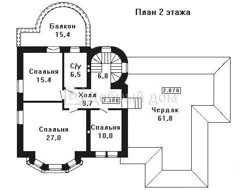 Планировка проекта Проект дома AS-565 2 этаж