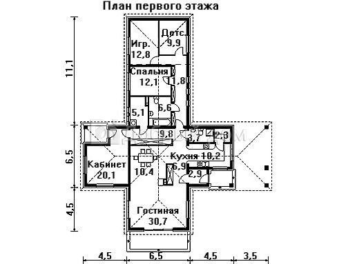 Планировка проекта Проект дома AS-974 1 этаж